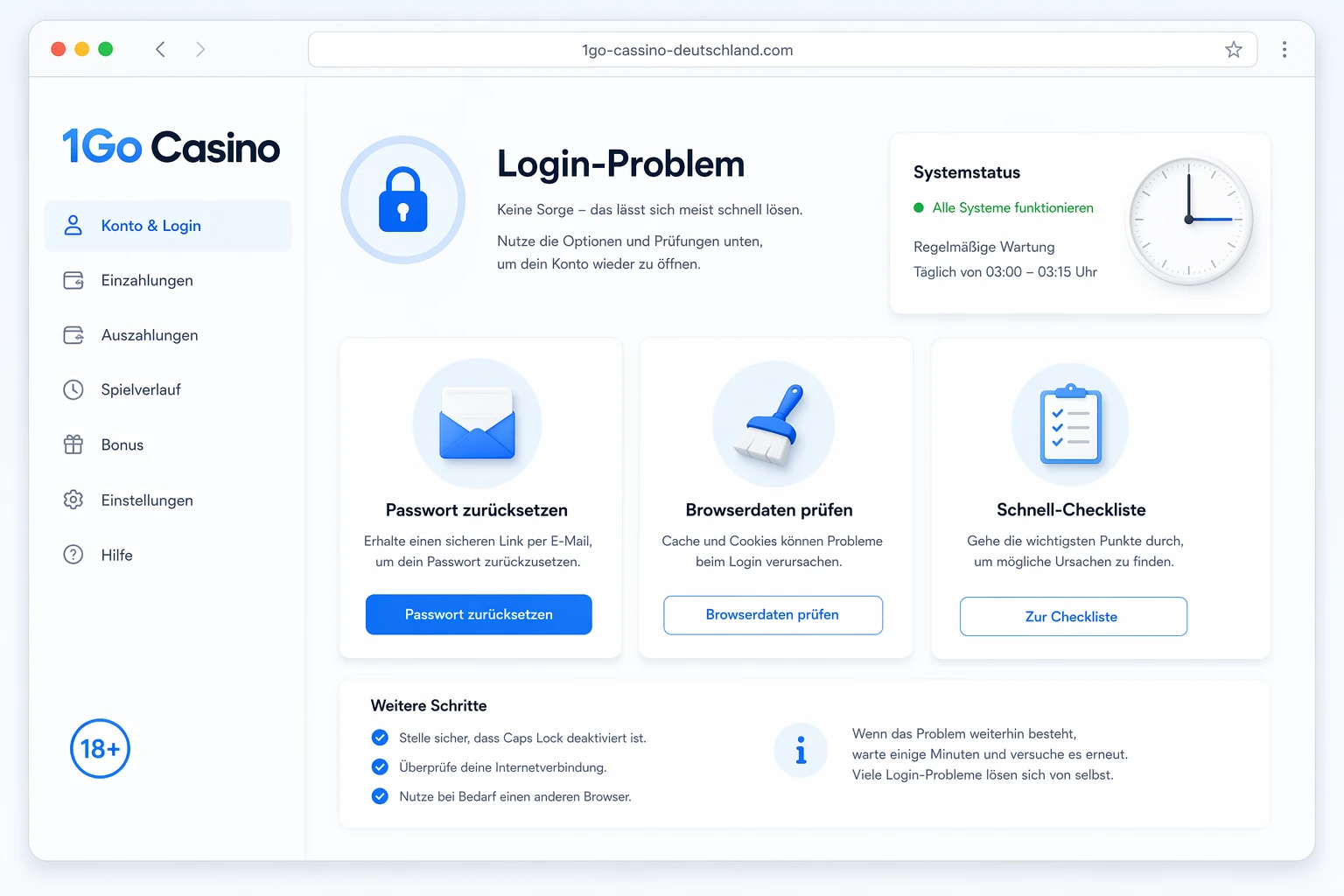 Häufige Login-Probleme und Lösungen